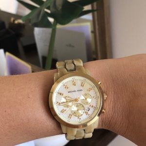 MK Faux Mother of Pearl/Tortoise Shell Watch
